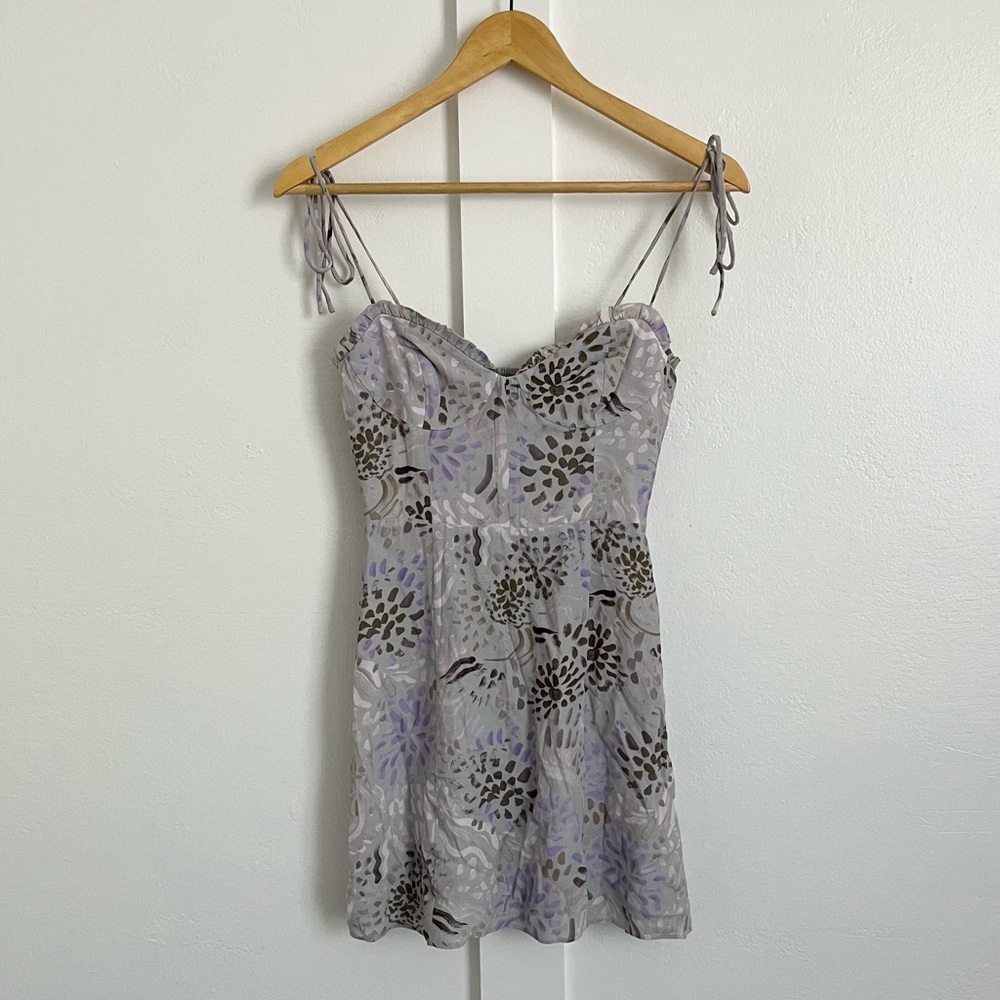 Aritzia Wilfred Tie Straps Sweetheart Mini Dress